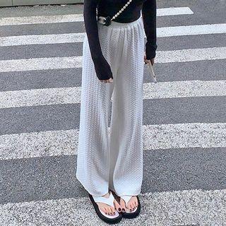 Textured Wide Leg Pants (various Designs)