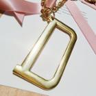 Alloy Letter D Pendant Necklace Gold - One Size
