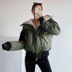 Reversible Loose-fit Hooded Down Coat