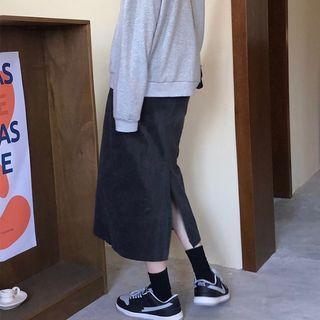 Wide-leg Corduroy Capri Pants