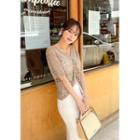 Drawcord Pointelle-knit Top