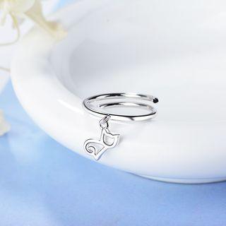 Cat Ring White Gold - One Size