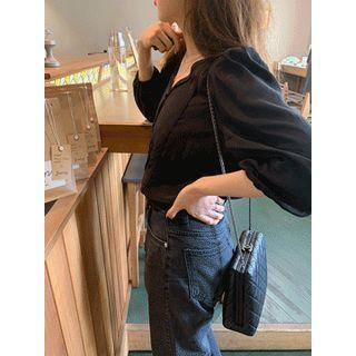 V-neck Seam-detail Blouse