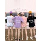 Short-sleeve Hangul Print T-shirt