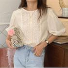 Eyelet Lace Top Almond - One Size