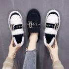 Buckled Furry Panel Shoes