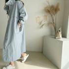 Funnel-neck Maxi Parka Pink - One Size