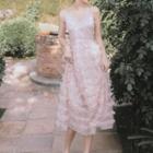 Spaghetti Strap Sequined Midi Tiered Dress