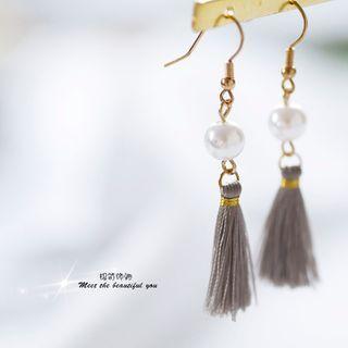 Faux Pearl Tassel Drop Earring 1 Pair - One Size