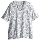 Short-sleeve Pattern Loose-fit T-shirt