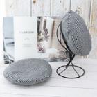 Houndstooth Beret Hat Black & White - One Size