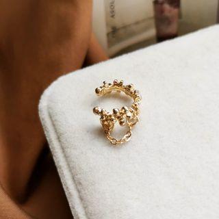 Floral Ear Cuff 1pc - Gold - One Size