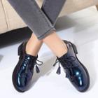 Tasseled Faux Patent Leather Oxfords