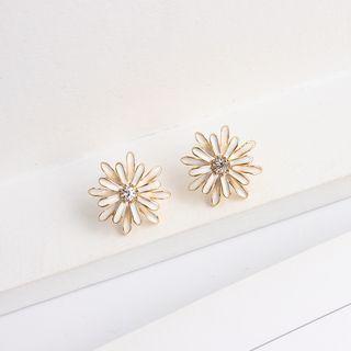 Rhinestone Daisy Earring