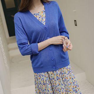 Dual-pocket Silky Summer Cardigan