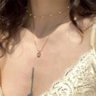 Square Rhinestone Layered Choker Necklace