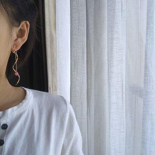 Non-matching Gemstone Threader Earring