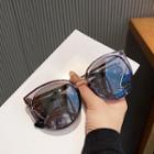 Oversize Round Frame Sunglasses Transparent Gray - One Size