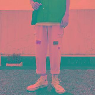 Paneled Straight Leg Cargo Pants