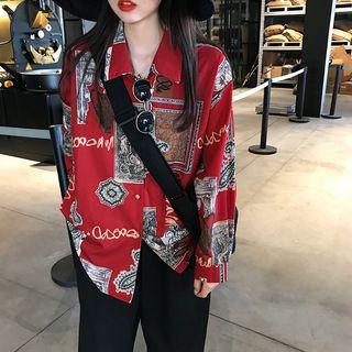 Print Short-sleeve Shirt Red - One Size