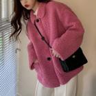 Buttoned Jacket Rose Pink - One Size