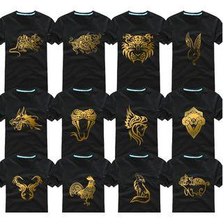 Chinese Zodiac Print Short-sleeve T-shirt