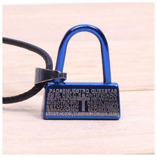 Engraved Padlock Necklace