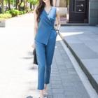 Asymmetric Sleeveless Jumpsuit