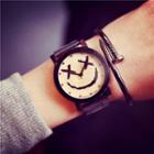 Couple Matching Smiley Face Strap Watch