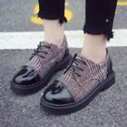 Lace-up Plaid Shoes