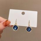 Gemstone Drop Earring A228 - 1 Pair - Gold & Blue - One Size