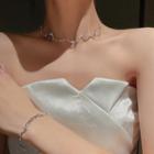 Rhinestone Irregular Necklace / Bracelet