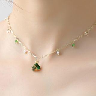 Dumpling Pendant Alloy Choker Gold - One Size