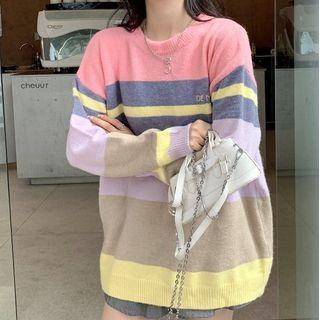 Plush Bear Color Block Sweater
