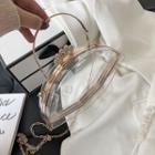 Rhinestone Transparent Crossbody Bag Gold - One Size