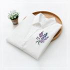 Long-sleeve Lavender Embroidery Shirt