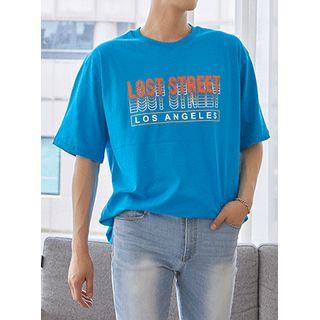Letter-illustrated Cotton T-shirt