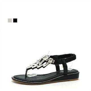 Rhinestone-detail Sandals