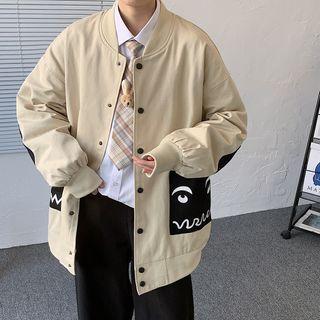 Cartoon Print Panel Jacket