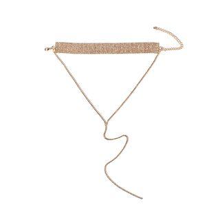 Chain Drop Rhinestone Choker