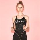 Letter-printed Racer-back Sports Tank Top