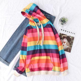 Striped Hoodie Stripe - Rainbow - One Size