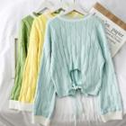 Tie-back Loose-fit Knit Sweater