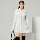 Eco-friendly Long-sleeve Mini Shirtdress