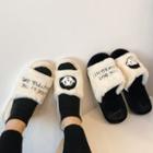 Couple Matching Face Embroidery Slippers