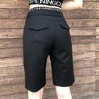 High-waist Letter Print Dress Shorts