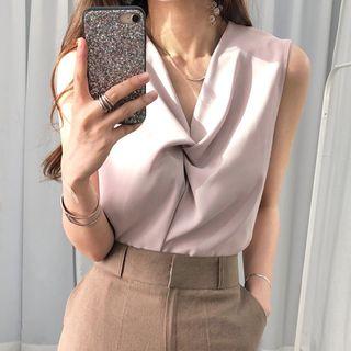 Sleeveless Front Knot Top