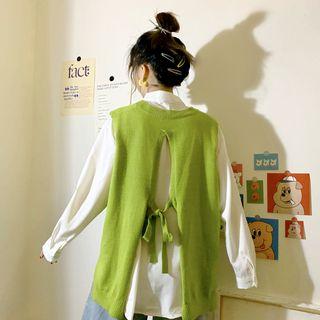 Knit Vest / Plain Shirt