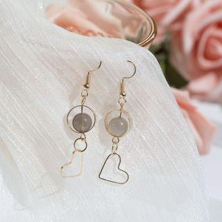 Beaded Sweetheart Drop Hook Earrings Era041 - 28