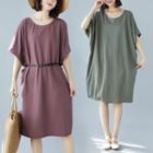 Batwing Sleeve Loose-fit Dress